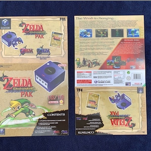 Gamecube The Legend Of Zelda The Windwaker Pak (Indigo Console) Box Sleeve / Slip Cover PAL 045496370374 for Nintendo