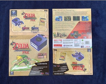 Gamecube The Legend Of Zelda The Windwaker Pak (Indigo Console) Box Sleeve / Slip Cover PAL 045496370374 for Nintendo
