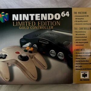 PAL/UK N64 ゴールド エディション Nintendo 64 用空のコンソール ボックス (Carton / Caja / Boîte / der Karton / Scatola)