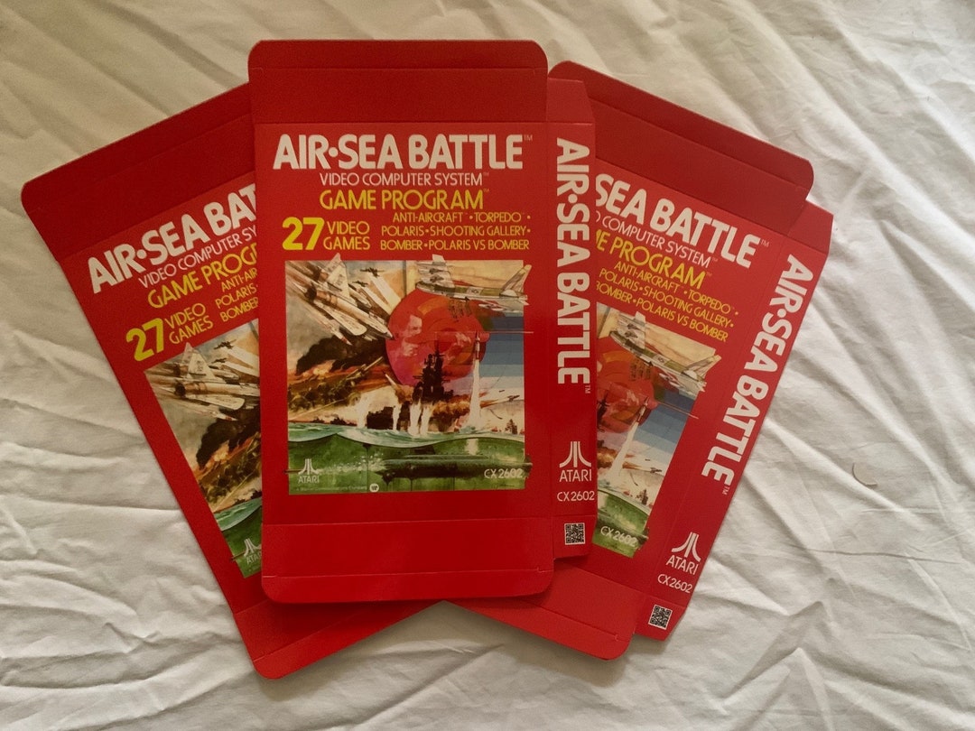 Jeu Atari 2600 Air Sea Battle - Version PAL Complète Avec Boîte Et Notice, État Correct