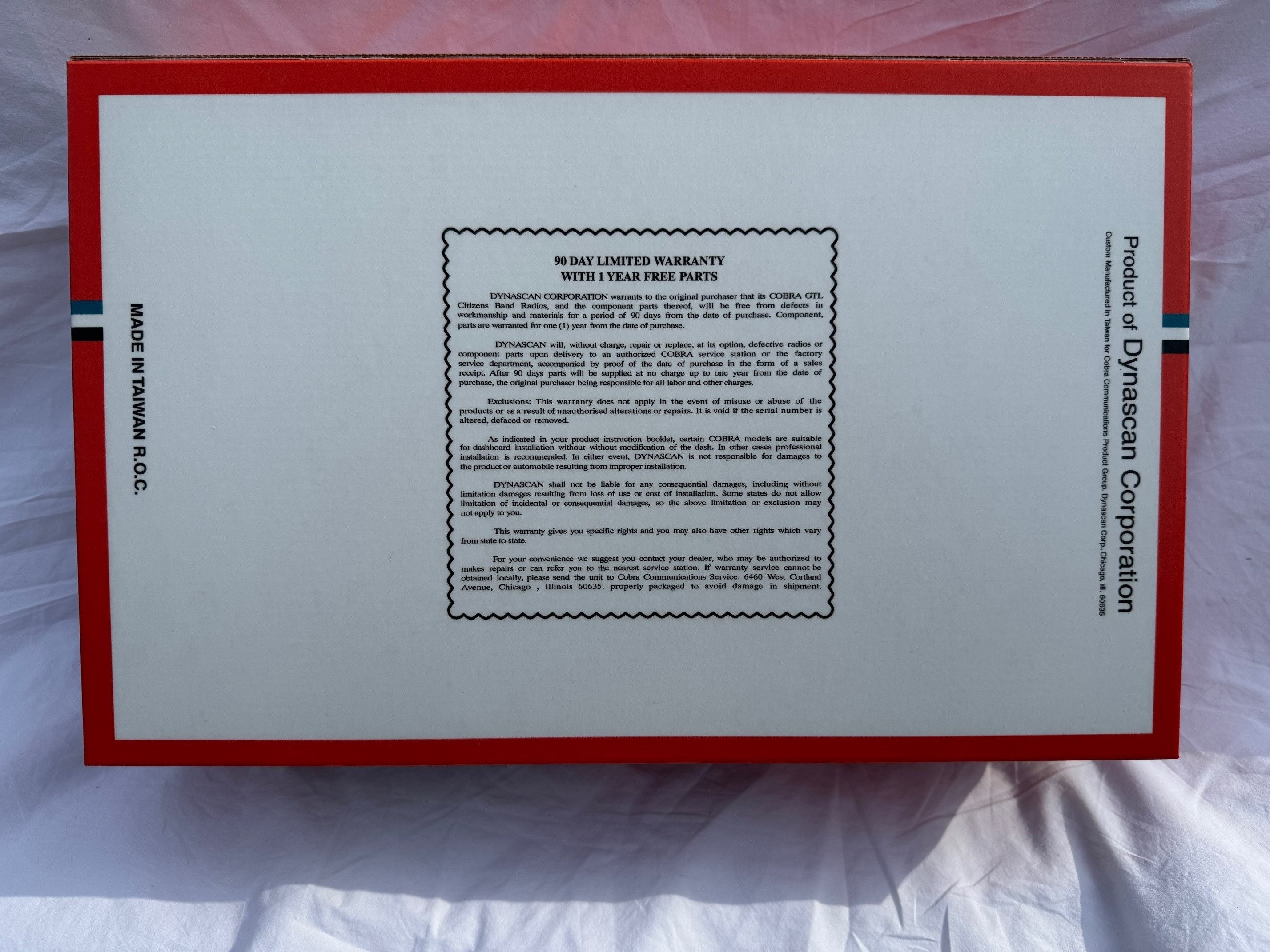 EMPTY Box Only for Cobra 148GTL-DX ( Carton / Caja / Boîte / Der
