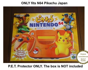 P.E.T. Box Displayschutzfolie für Nintendo 64 PIKACHU JAPAN Konsolenbox
