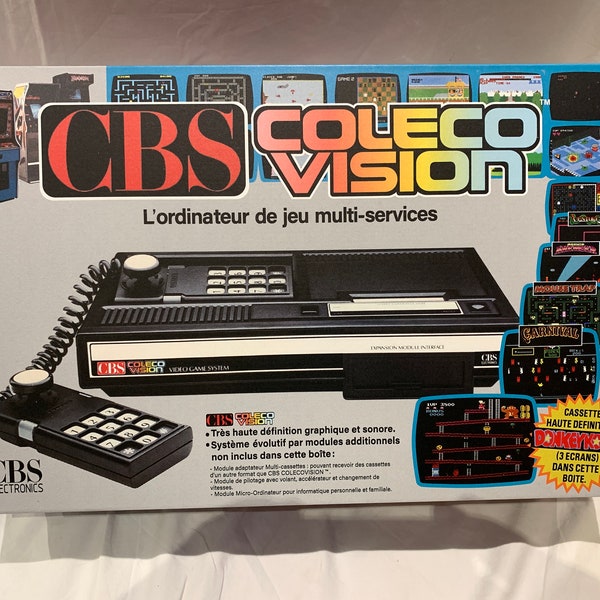 FRENCH - CBS ColecoVision Console Empty Box with OPTIONAL Cardboard "Poly" ( Caja / Boîte / der Karton / Caixa / Scatola )