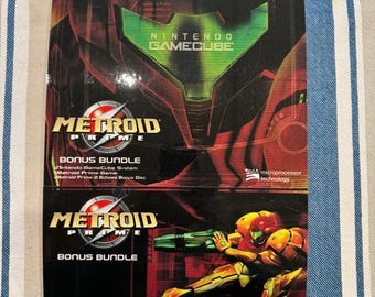 Gamecube Metroid Prime Pak Bonus Bundle Box Sleeve / Slip Cover USA/NTSC DOL-S-M003 045496941000 for Nintendo Game Cube