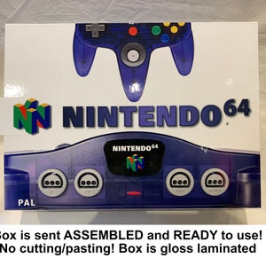N64 Grape Purple Funtastic EMPTY CONSOLE BOX for Nintendo 64 ( Carton / Caja / Boîte / der Karton / Scatola )
