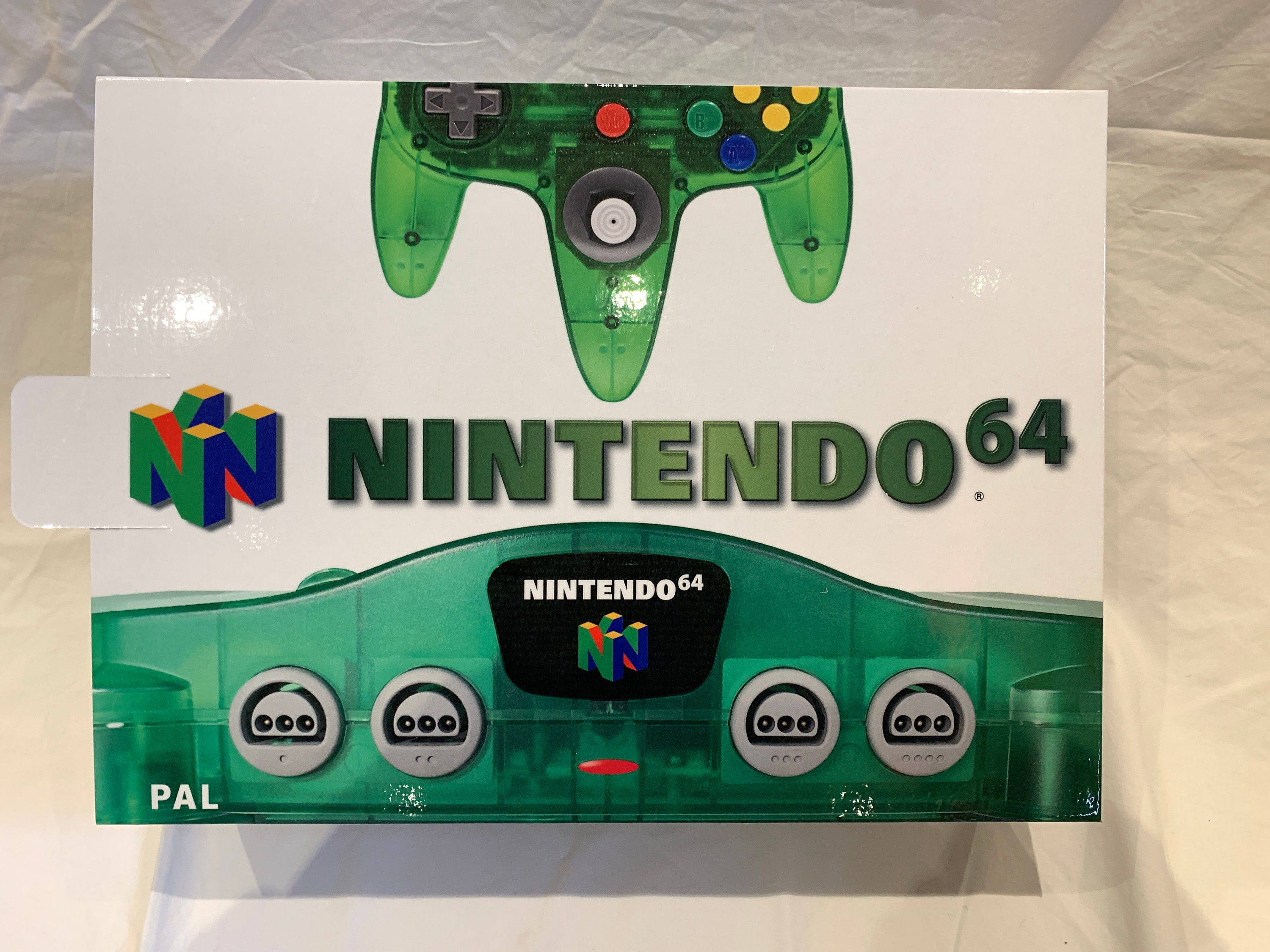N64 Jungle Green Funtastic EMPTY CONSOLE BOX for Nintendo 64