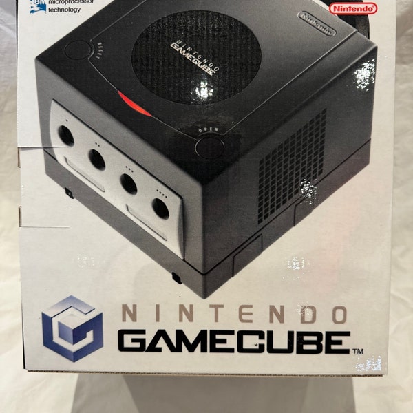 Console Nintendo Gamecube noire VIDE BOITE Pal UKV ( Boîte / Boîte / der Karton / Caixa / Scatola )