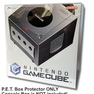 May include: A clear plastic box protector for a Nintendo GameCube console. The box is designed to protect the original box art and is not included with the protector.