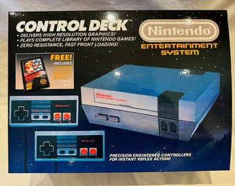 NTSC/USA Variant - NES "Control Deck" Console Empty Box Only - Optional Poly/Foam ( Caja / Boîte / der Karton / Caixa / Scatola)