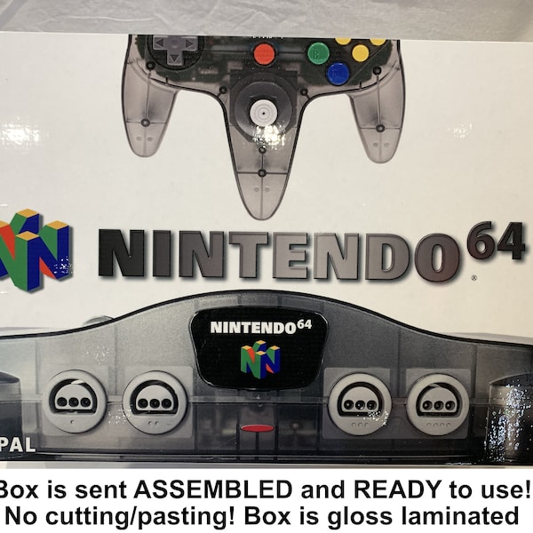 Nintendo 64 Smoke Grey Funtastic EMPTY CONSOLE BOX with Poly/Styrofoam ( Carton / Caja / Boîte / Scatola )