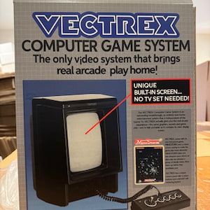 Vectrex Empty Console Box ENGLISH UK with OPTIONAL Cardboard "Poly" / Inserts ( Caja / Boîte / der Karton / Caixa / Scatola )