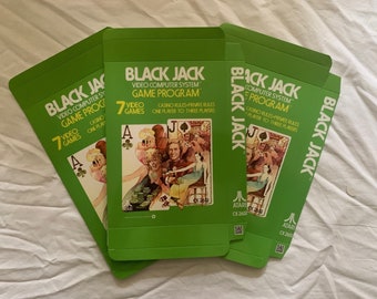 Atari 2600 VCS "Black Jack" Empty Game Cartridge Box ONLY  ( Caja / Boîte / der Karton / Caixa / Scatola )