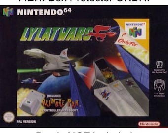 P.E.T. Plastic Box Protector / Display Case for Nintendo N64 Lylat Wars Big Box