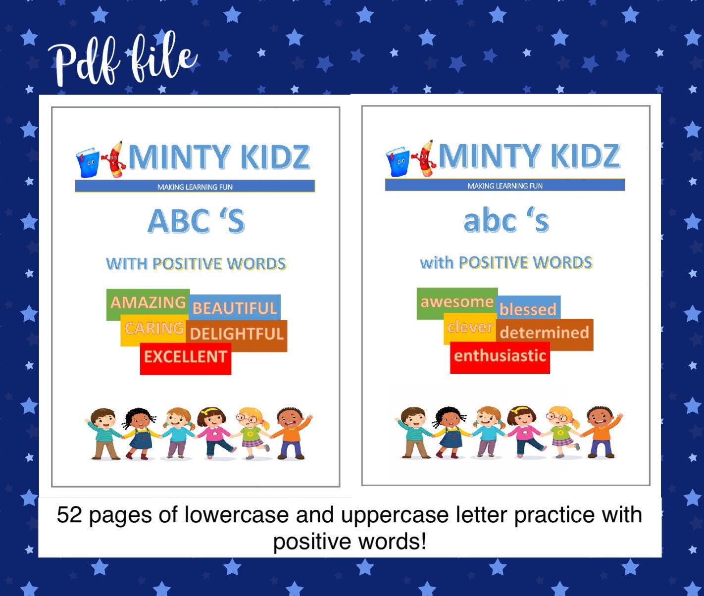 52 Alphabet Tracing with Positive Reinforcement Worksheet Etsy España