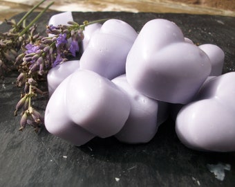 Lavender Wax Melts | Purple Heart | Pack of 6 | Calming | Relaxing | Sensual | Lovely | Soothing | Wellbeing | Spa | Luxury | Cheap gift