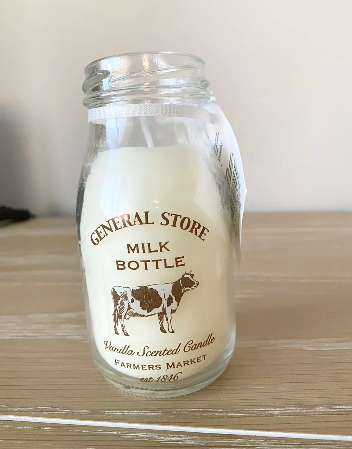 Country Farm Milk Bottle Candle Etsy