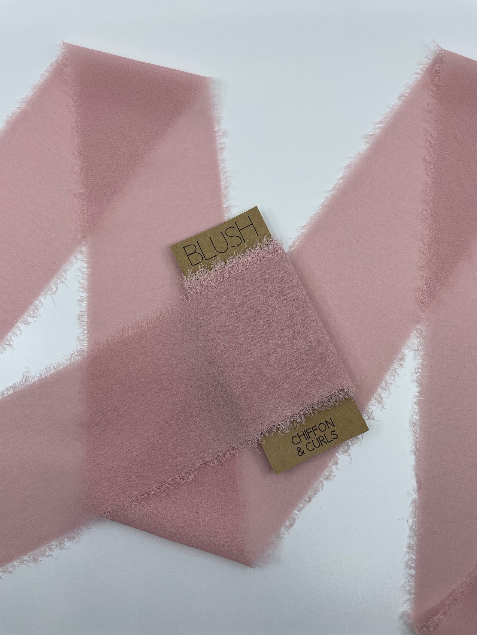 3.25 Wide Silk Chiffon Frayed Ribbon Perfect for Etsy