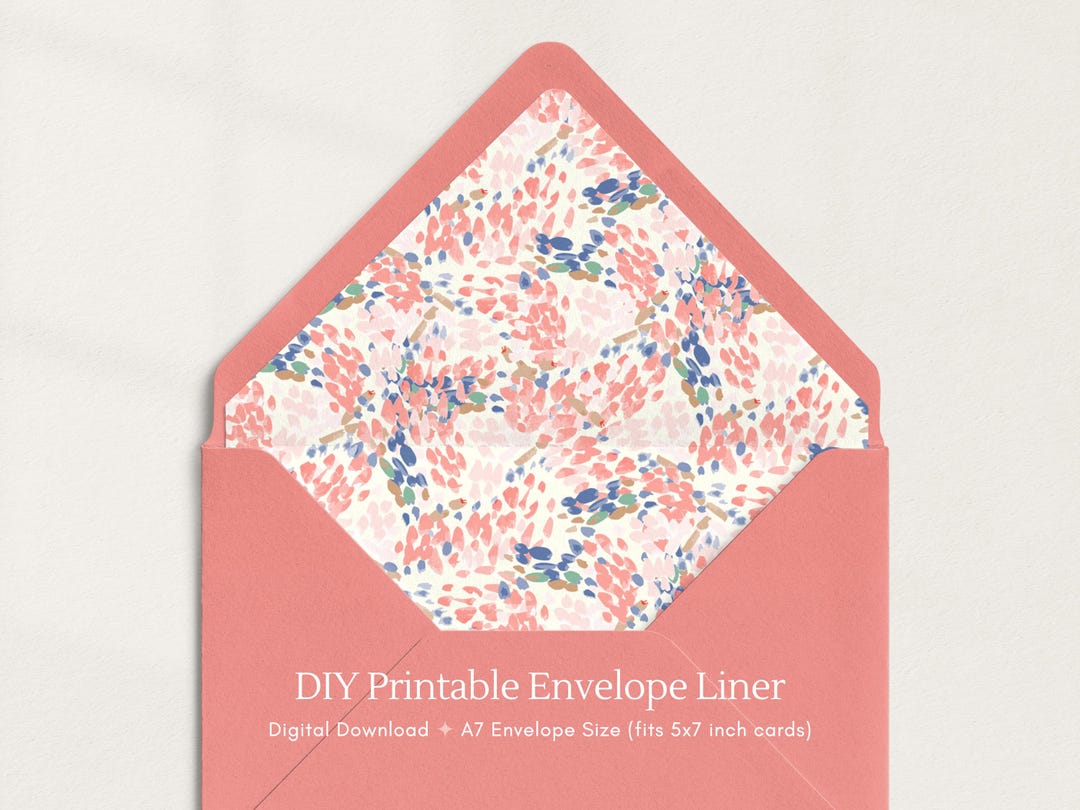 Printable Envelope Liner | Pink and Blue Envelope Liner | Colorful Fun ...