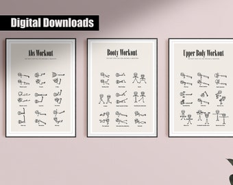 Fitness Workout Exercise Poster Digital Download