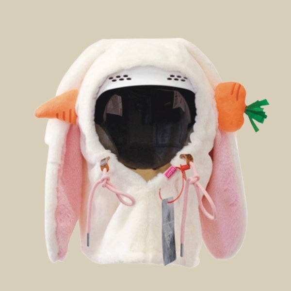 Ski- und Snowboardhelm Helmüberzug Hase Ohren (Größe Für Helm 54-62cm) Helm Balaclava, Helmmaske, Helm Protektor, Ski Balaclava, Fasching