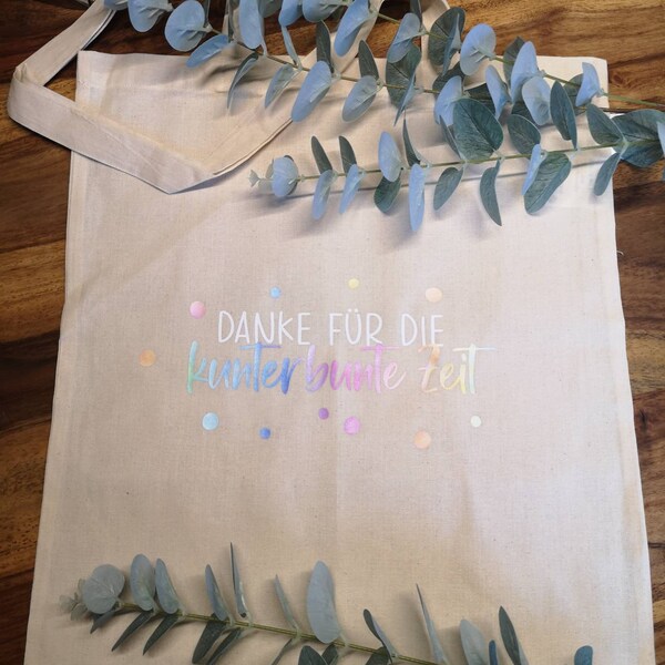 Erzieher Hebammen tagesmutter danke Tasche Fairtrade bio- Geschenk  Marsila-Design danke für die kunterbunte Zeit