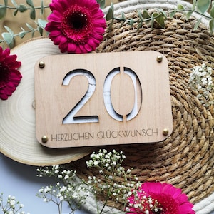Geschenk zum Geburtstag runder Geburtstag 20 30 40 50 60 70 80 90 personalisiert persönliches Geschenk Geld Karte