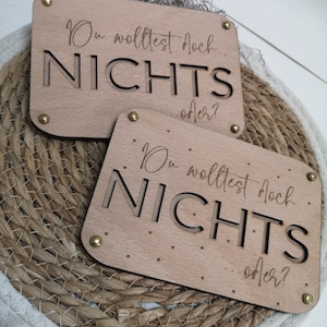 Du wolltest doch nichts Karte aus Holz zum verschenken für Weihnachten oder Geburtstag Geldgeschenk Dankeschön