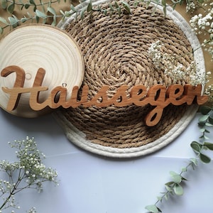 Haussegen Schriftzug Holz 34cm   Buche und oder Eiche Haus Segen Marsila-Design