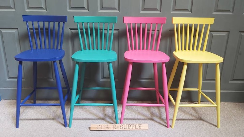 Nordic Scandinavian Kitchen Dining Bar Stool Solid Beech - Etsy UK