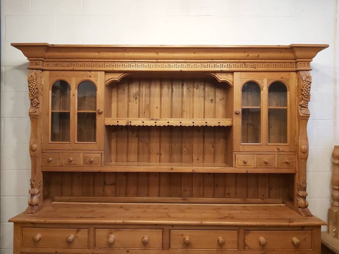 Large Reclaimed KEEN PINE Welsh Dresser With Plate Racks in Etsy UK