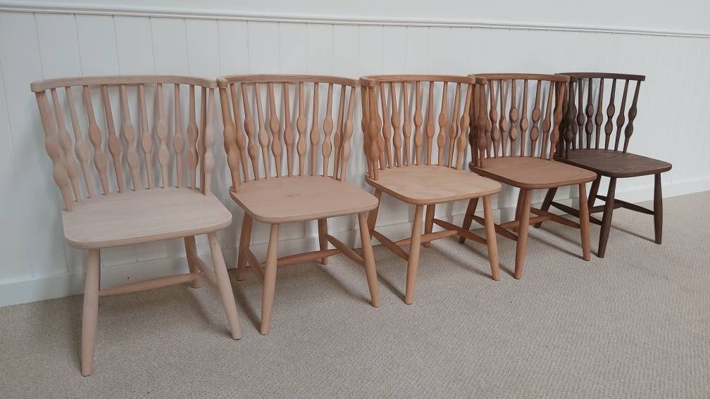 Nub Bubble High Curved Back Kitchen Dining Chairs in Raw, Natural or Stained chairs Matt or Satin Finish