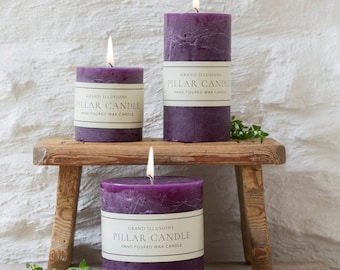 Amethyst Rustic Pillar Candle