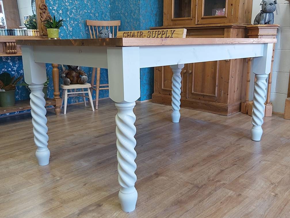 Nueva mesa de comedor de la cocina de la granja hecha al | Etsy