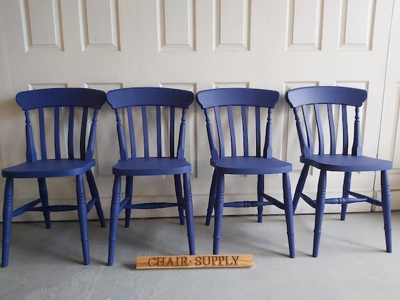 Blue farmhouse dining chairs deals