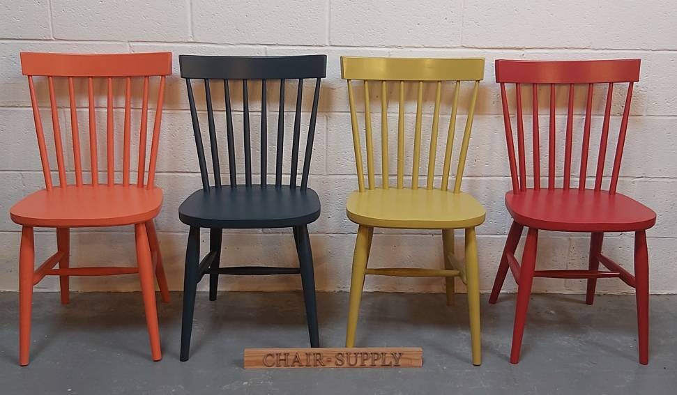 Nordic Scandinavian Kitchen Dining Chairs Solid Beech Painted - Etsy