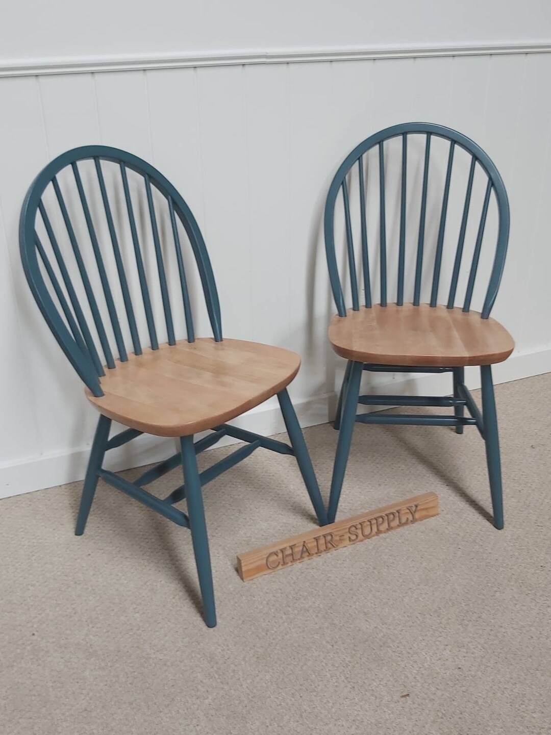 Painted in 2 Tone Style the Windsor Kitchen Dining Chair Solid Beech