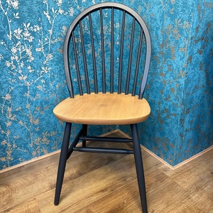 Painted in 2 tone Style the Windsor Kitchen Dining Chair Solid Beech Painted in Farrow and Ball colours