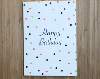 Carte de vœux - Joyeux anniversaire - confettis