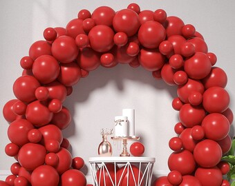 Red Balloon Set Etsy