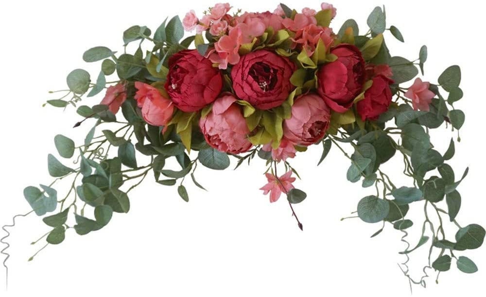 30 Inch Rustic Artificial Floral Swag for Lintel Green Leaves Etsy