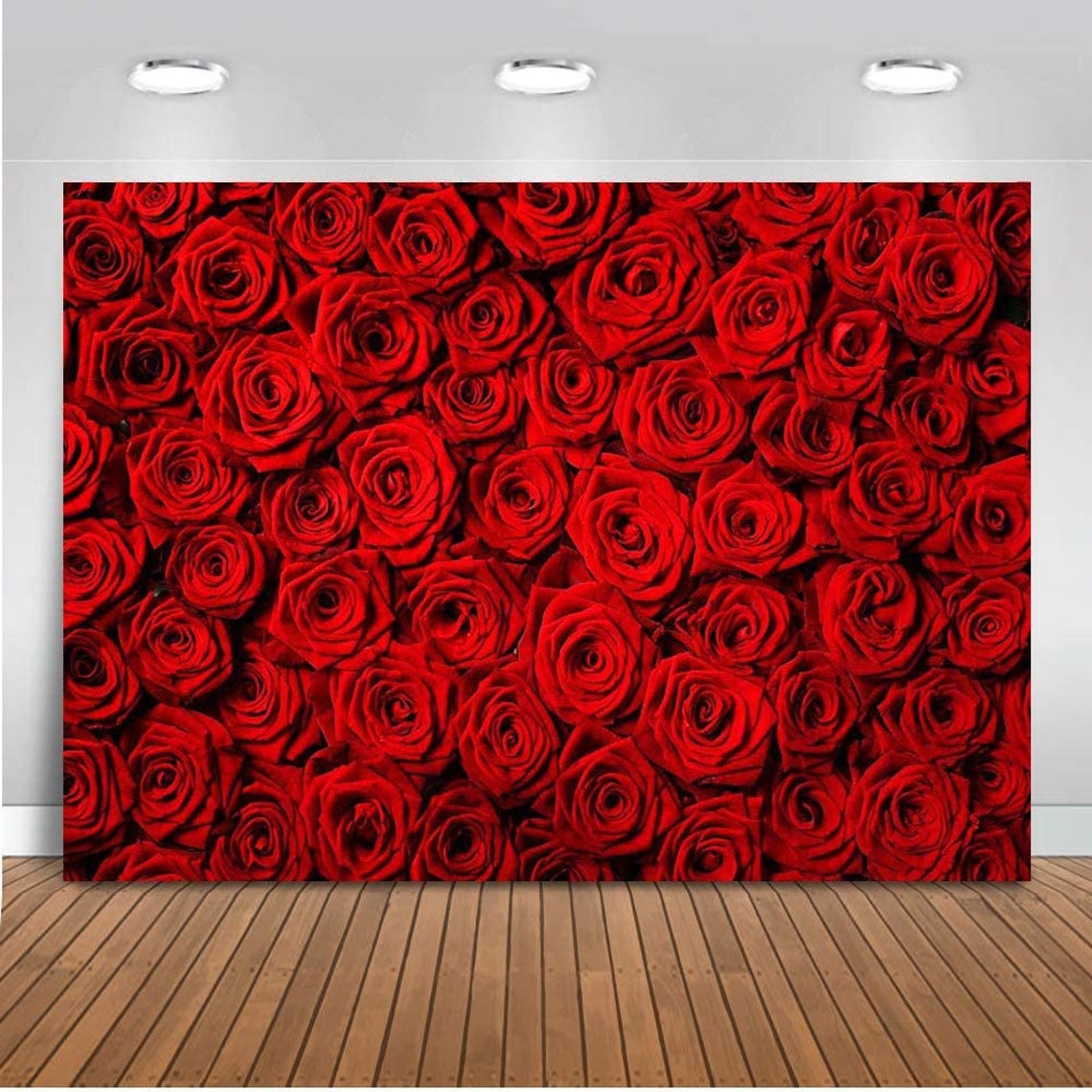 7x5ft Valentine's Day Backdrop Rose Flower Wall Photo Etsy