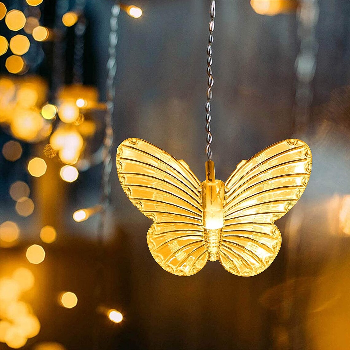 Schmetterling Vorhang Lichterkette 120LED 24 Schmetterlinge Etsy