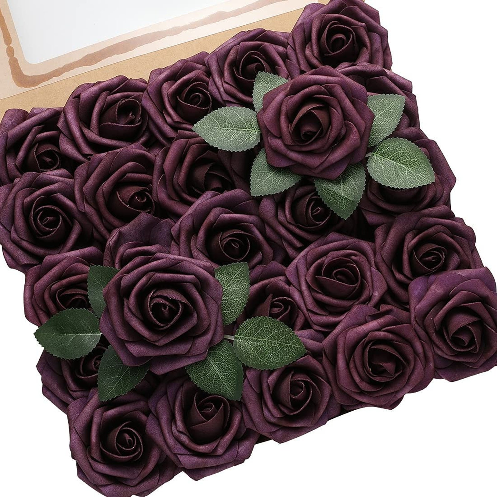 60pcs Artificial Roses Flowers Real Looking Fake Roses Etsy
