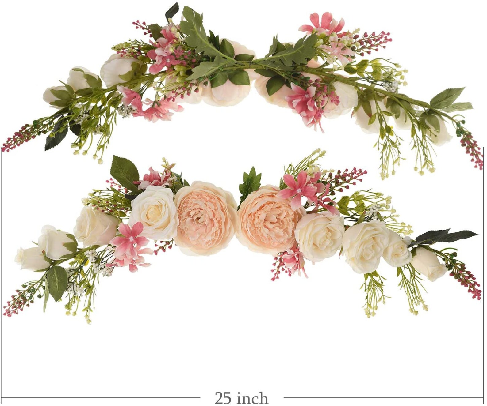 Artificial Peony Flower Swag 25 Inch Decorative Swag with Etsy