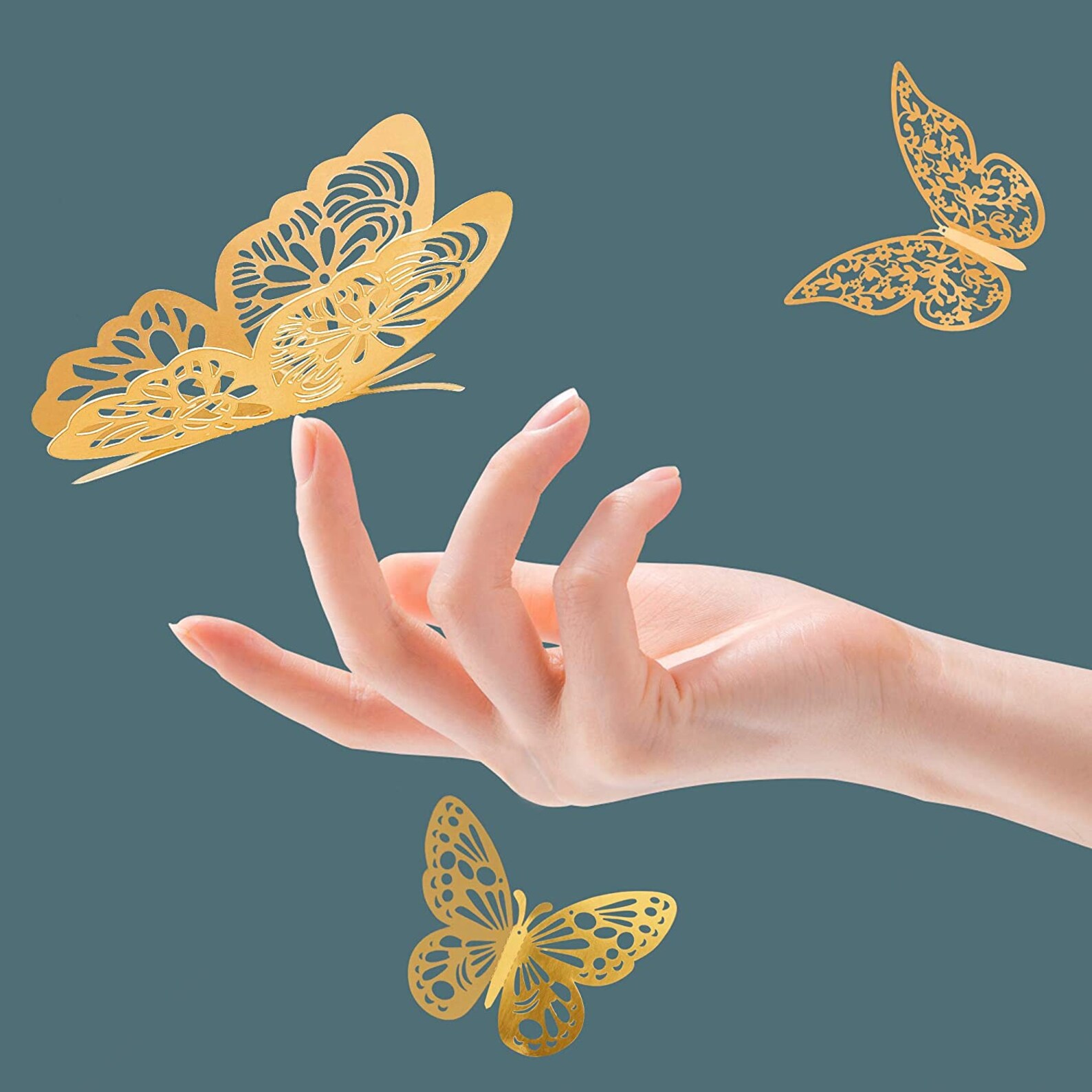 72Pcs 3D Gold Butterfly Wall Decals 3 Sizes 3 Styles Etsy