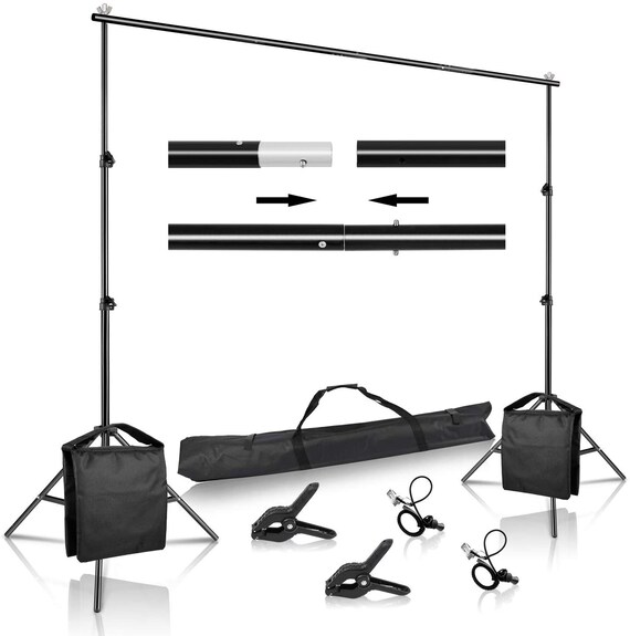 Backdrop Stand 6.5 x 10 ft Adjustable Heavy Duty Photography Etsy