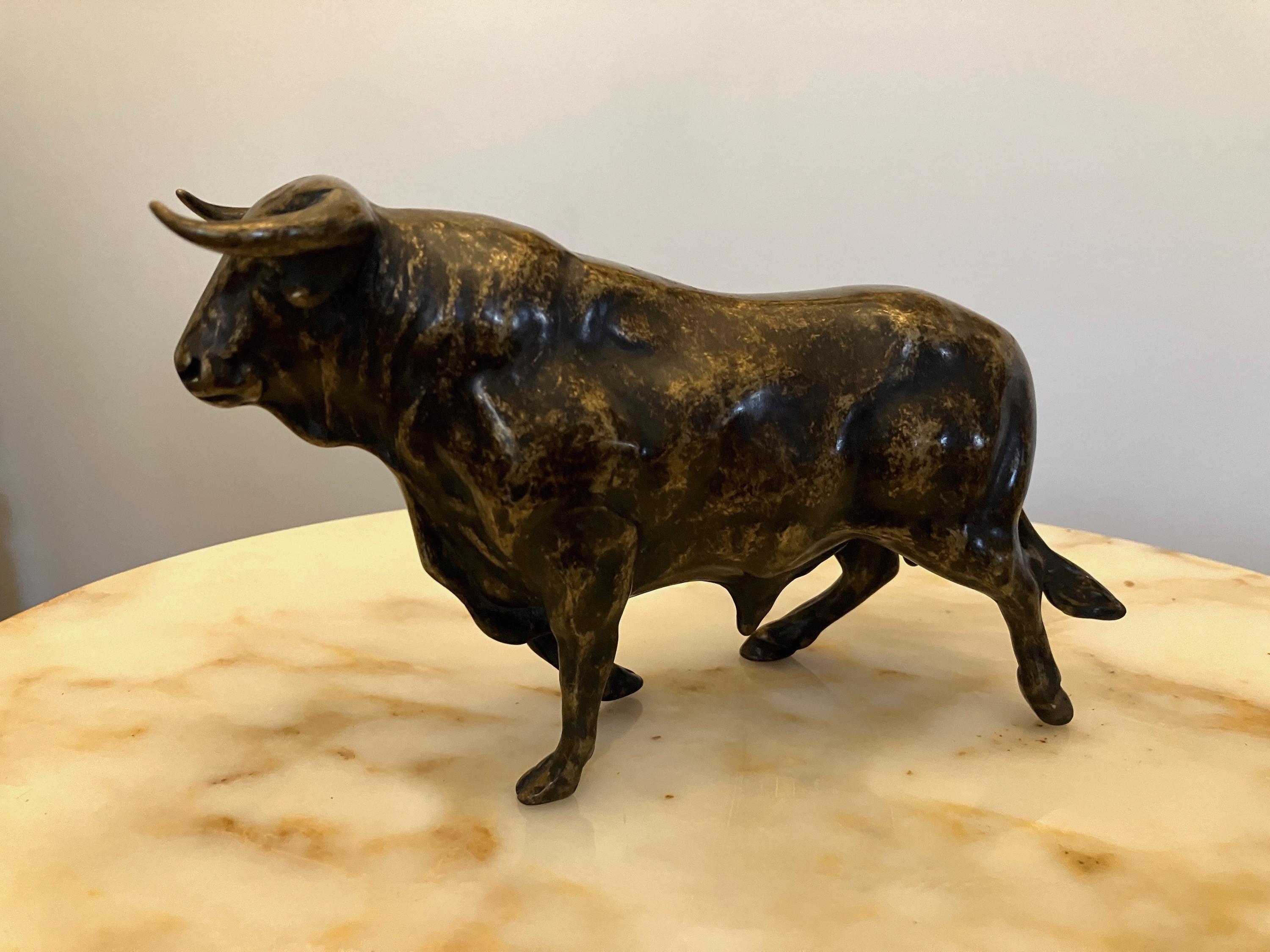 雄牛のブロンズ像、無署名、1950年頃、ドイツ - Etsy 日本