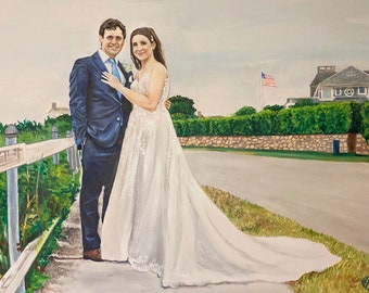 Wedding Painting - Photo-based Acrylic Portrait from Wedding Day