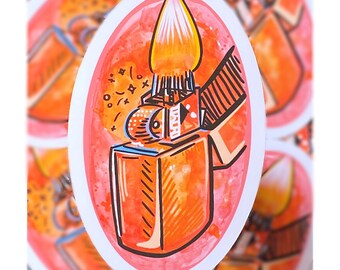 Flicker Sticker - Cute Sticker - Weatherproof Matte Sticker