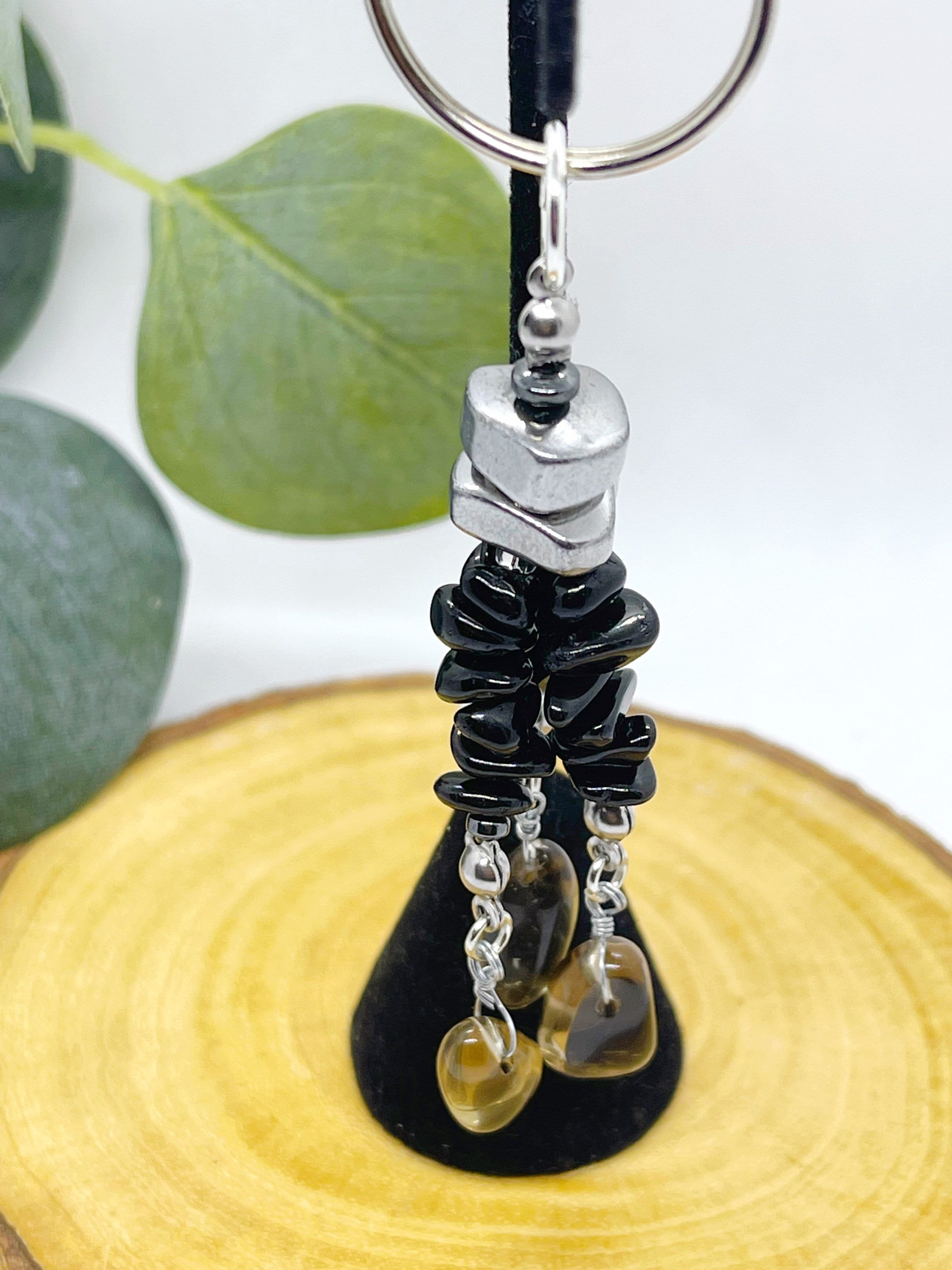 Crystals for Grounding Gemstone Keychain Crystal Healing Etsy